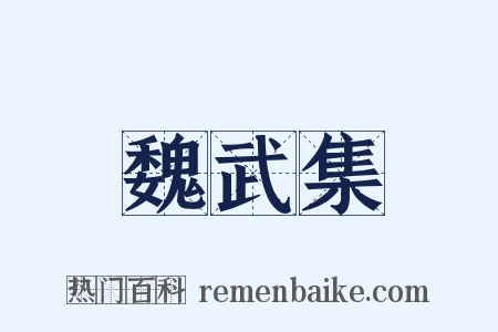 魏武集是什么意思的图片